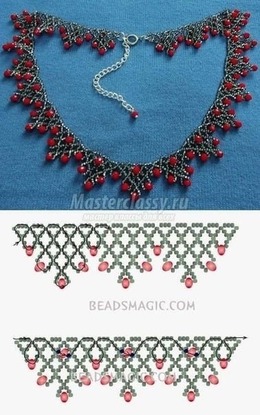 ​Прекрасные ожерелья из бисера и не только