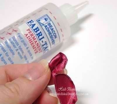 Розочки из лент для открытки