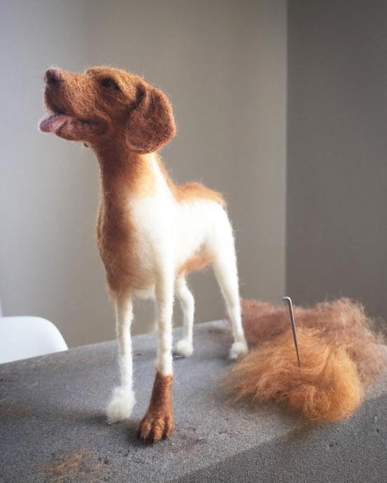Собачки из войлока