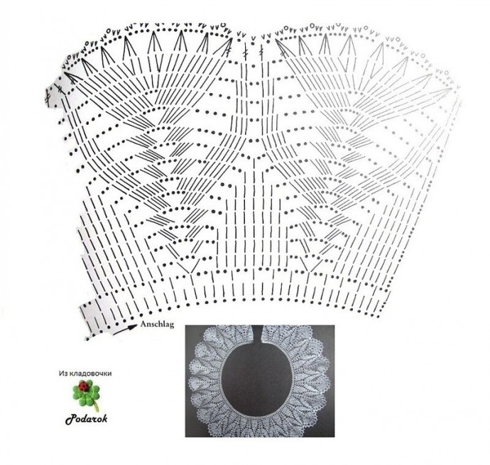 Воротник крючком