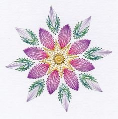 Вышивка изонитью: шаблоны цветов