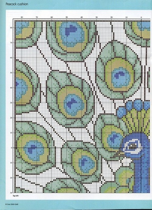 Вышивка крестом павлина: со схемой