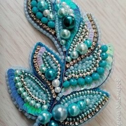 Брошь "Бирюзовое настроение"