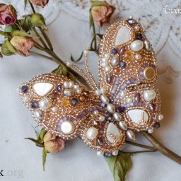 Брошь «Жемчужная бабочка»