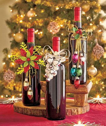 Декорируем бутылочки к празднику