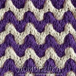 Двухцветные узоры спицами