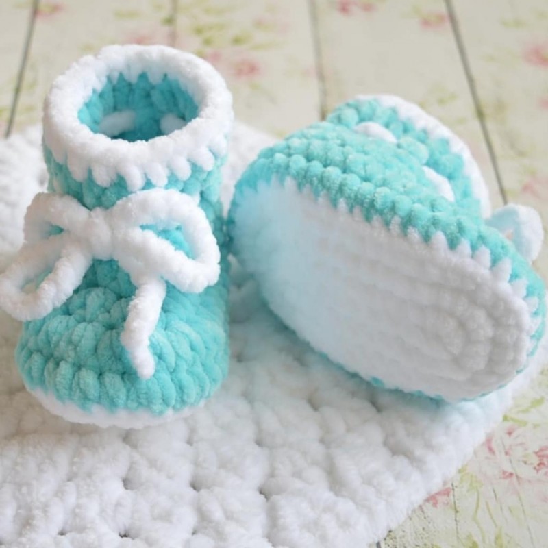 Как связать мягкие тапочки