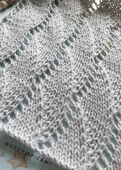 ​Очень красивые узоры на спицах