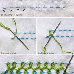 Техника выполнения вышивальных стежков