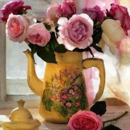 Кофейник в стиле шебби-шик