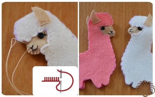 Милые альпаки из фетра Милые альпаки из фетра