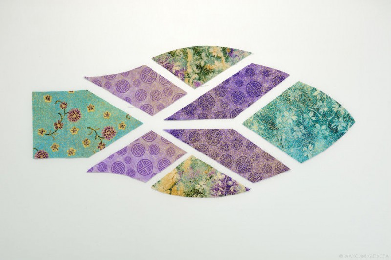 Сумочка "Азиатский сад" в технике печворк