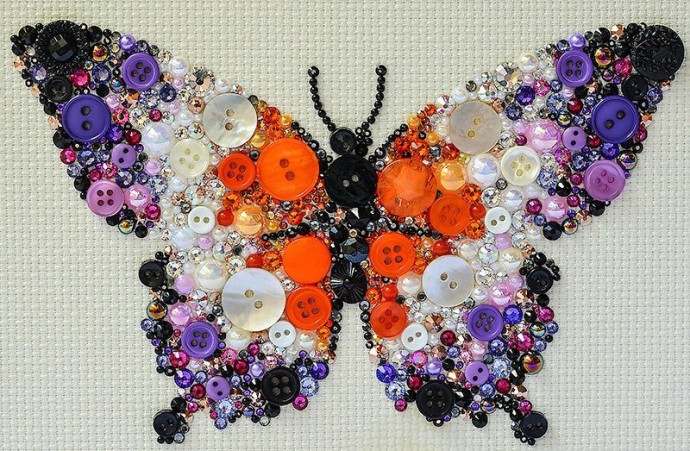 Идеи картин из пуговиц