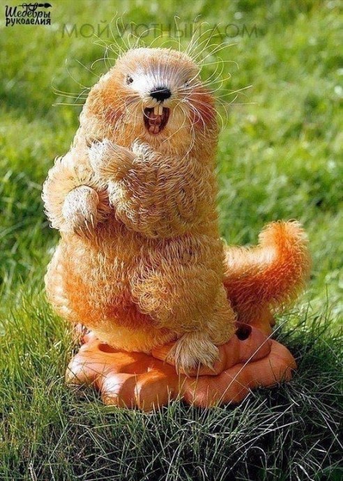 Удивительные скульптуры из стружки