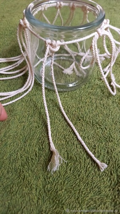 Подсвечник в технике макраме Подсвечник в технике макраме