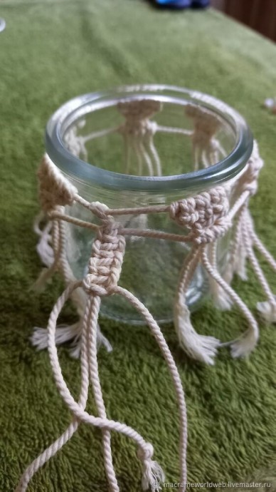 Подсвечник в технике макраме Подсвечник в технике макраме