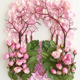 Невероятные пейзажи из цветочных лепестков