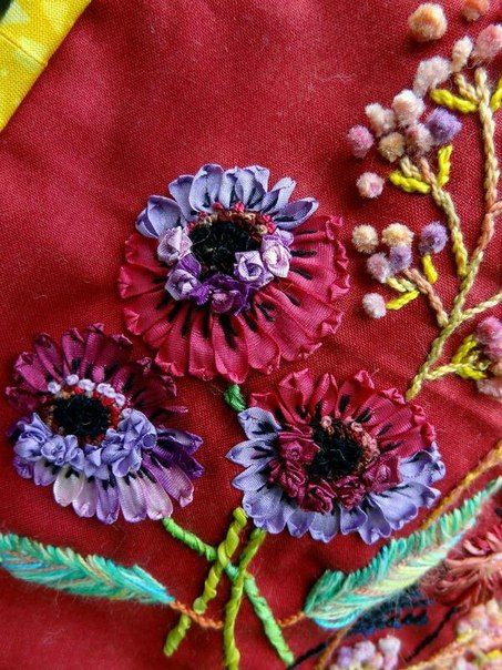 Вышивка цветов: изумительные идеи