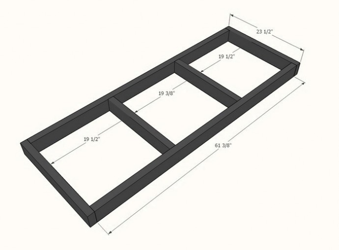 Простая скамья в кантри стиле