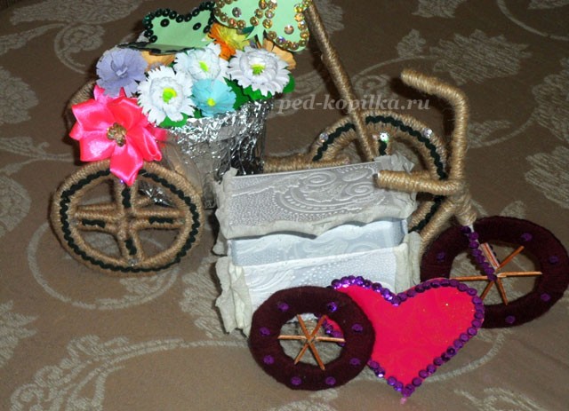 Велосипед из шпагата: мастер-класс Велосипед из шпагата: мастер-класс