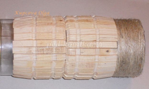 Баночка из прищепок: мастер-класс