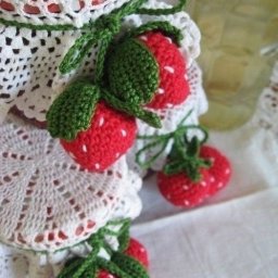 Вязание клубнички крючком