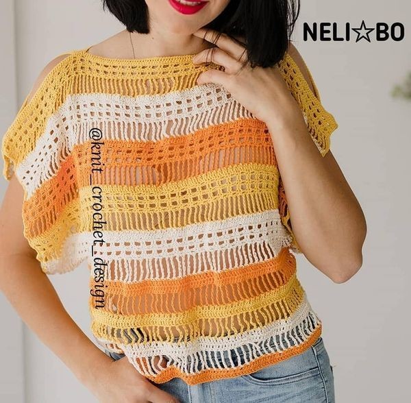 ​Легкая ажурная кофточка