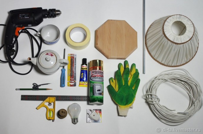 Необычная настольная лампа своими руками