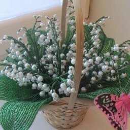 ​Букет ландышей из бисера: мастер-класс