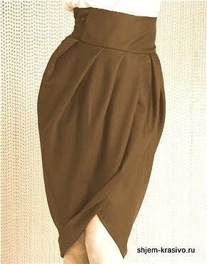 ​Два варианта моделирования юбки-тюльпана