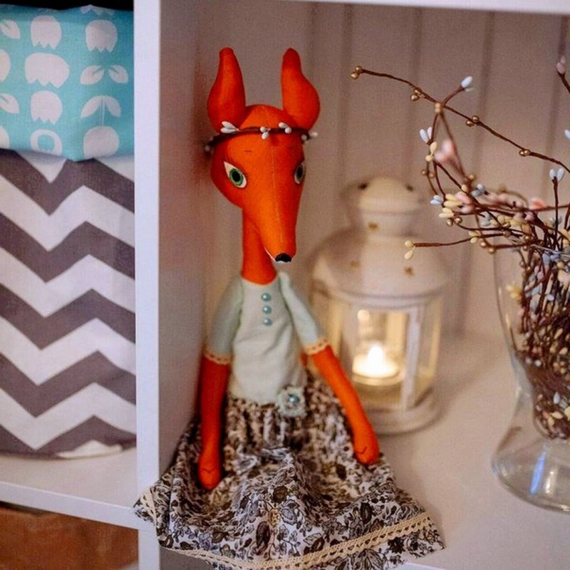 Интерьерная игрушка лиса