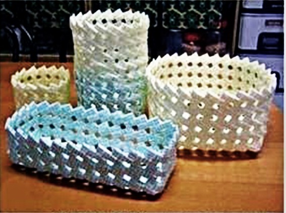 Корзиночки из трубочек для коктейля