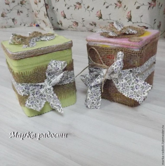 Декор баночки из-под чая