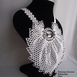 Жабо из бисера