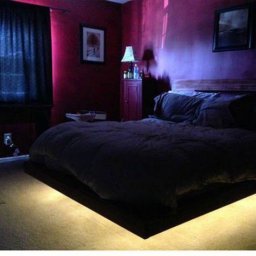 "Левитирующая" кровать с подсветкой своими руками