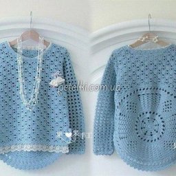 ​Необычная модель туники на основе ажурного круга