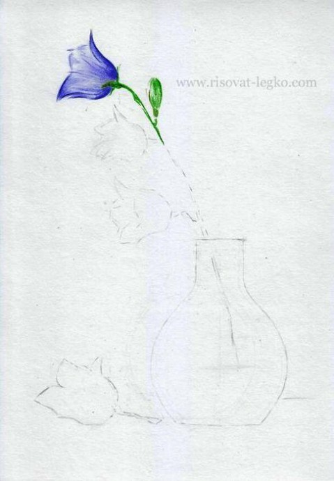 Очень нежный натюрморт цветными карандашами