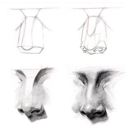 Учимся рисовать части лица