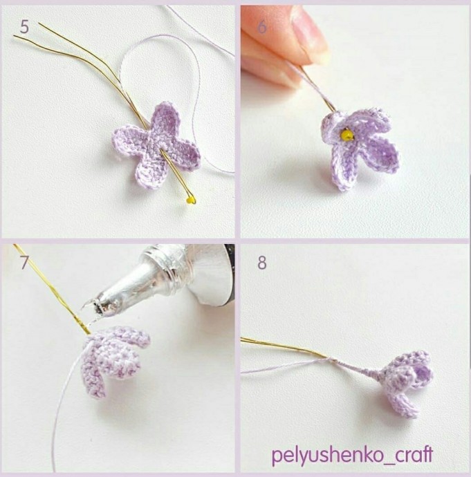 Ветка сирени крючком