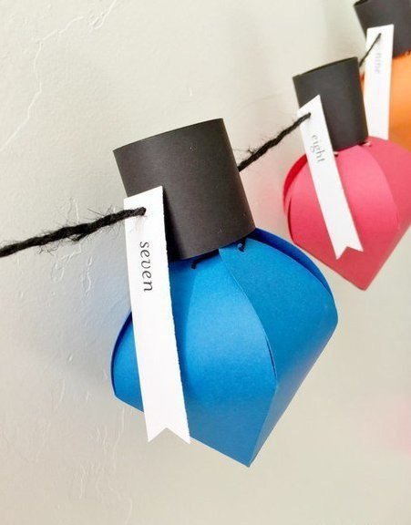 Фонарики из цветной бумаги