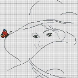 ​Контурная вышивка прекрасных дам