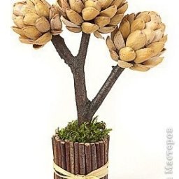 Дерево из скорлупок от фисташек