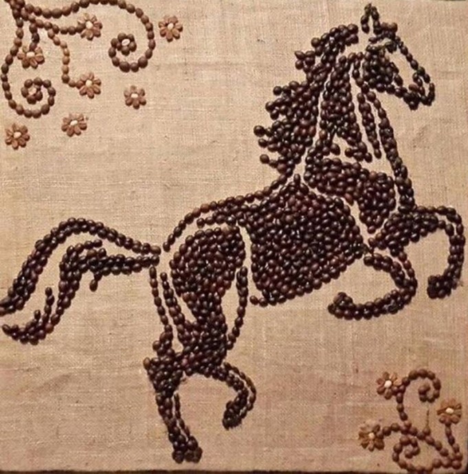 Ароматные картины из кофейных зерен