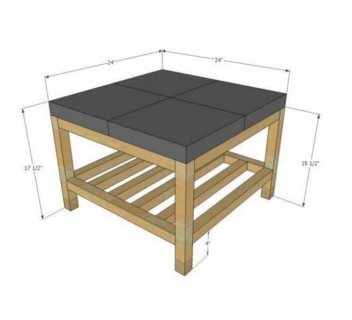 Делаем столик с бетонной столешницей Делаем столик с бетонной столешницей