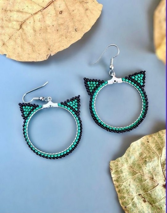 Сережки из бисера
