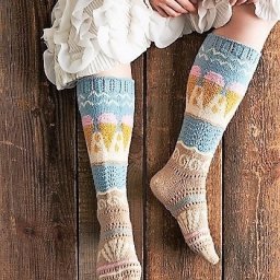 Гольфы "Мороженое" спицами