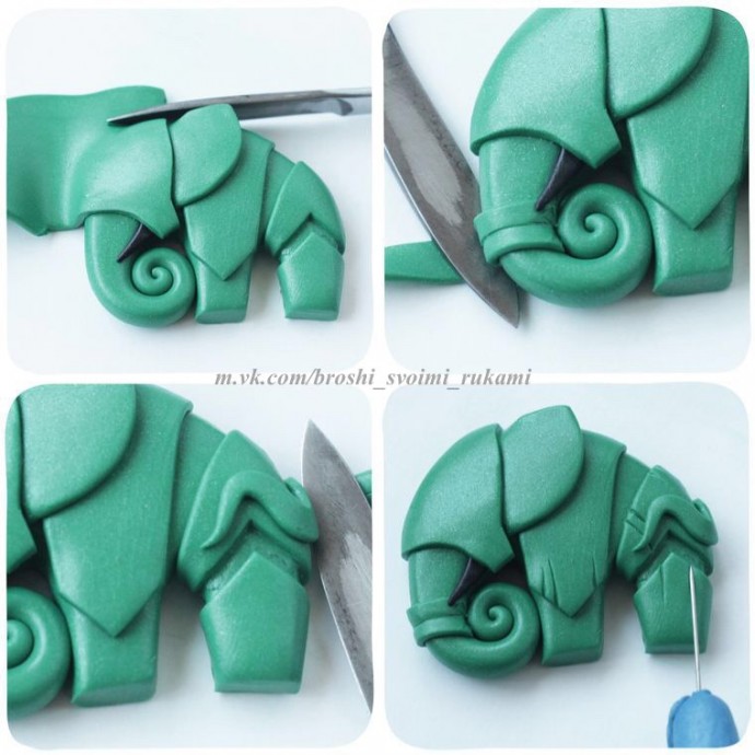 Необычный слон в стиле биомеханика