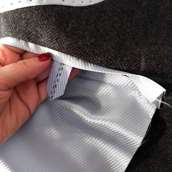 ​Обработка внутреннего кармана в верхней одежде