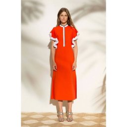 ​Платье с контрастной отделкой