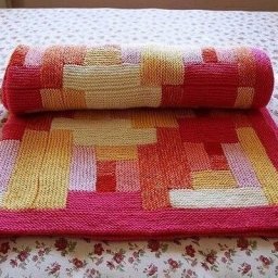 Плед спицами